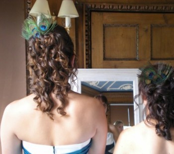 Bridesmaid Hair Curls Half Up
